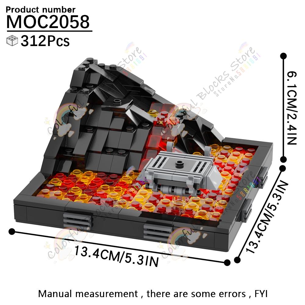 Interstellar Series MOC Decoration Building Blocks DIY Mustafar Planet Action Figure Battle Scene Model Bricks Toys For Children
