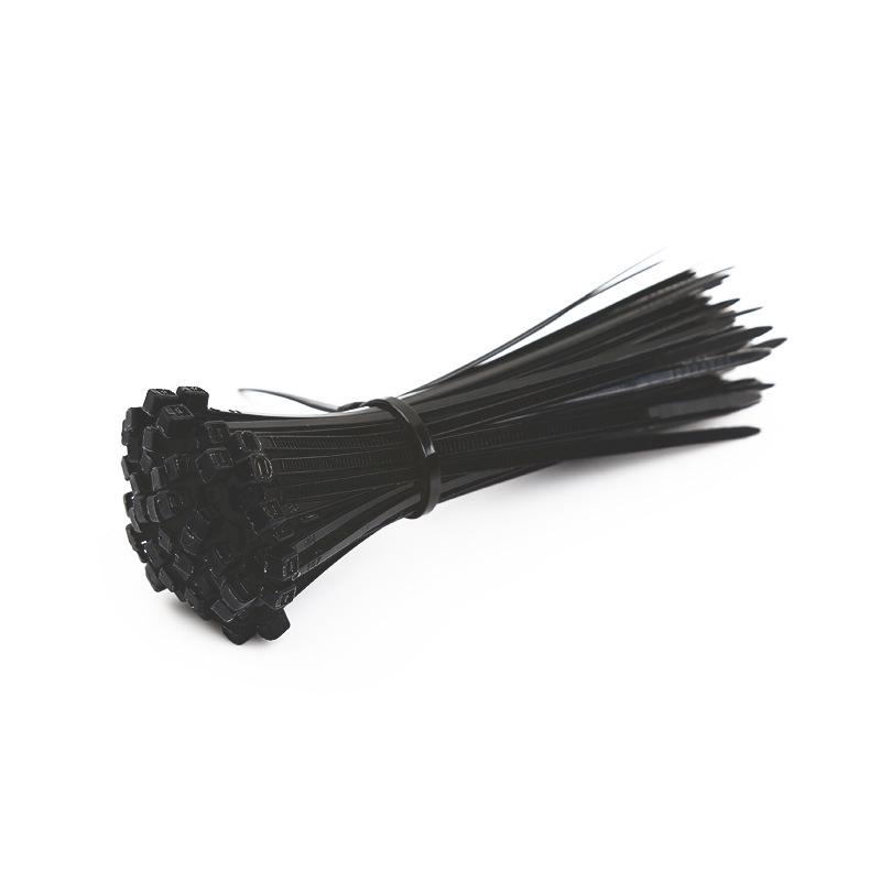 Черно-белые самоблокирующиеся нейлоновые кабельные стяжки с пряжкой
