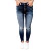 Летние женские джинсы Stretch Hole Slim Comfortable Брюки со средней посадкой
