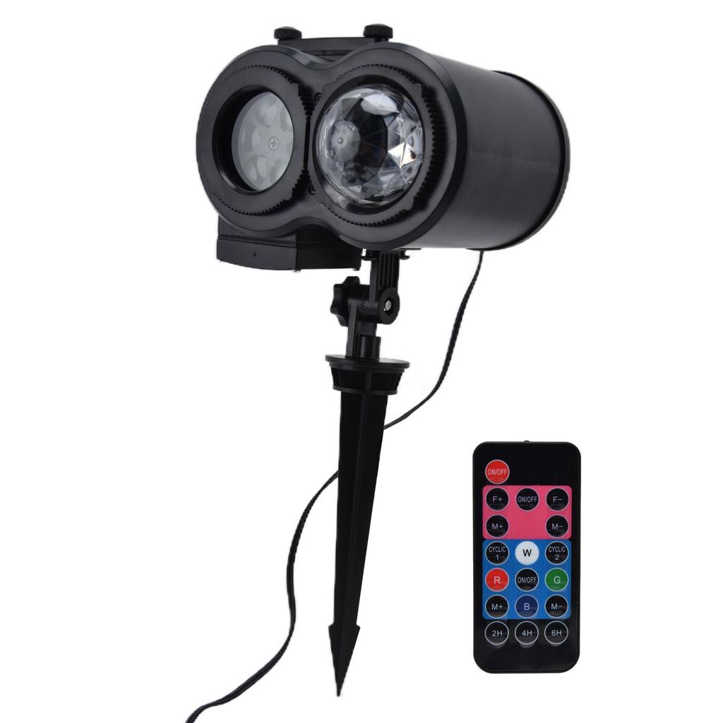 Светодиодный проектор с дистанционным управлением, лампа для ландшафтного освещения с 12 слайдами для наружного и внутреннего декора