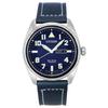 Eco-Drive Super Titanium Blue Leather Strap Blue Dial BM8560-45L 100M Men's Watch