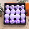16pcs Shatterproof Christmas Painted Balls Pendant Plastic Merry Christmas Decor  Hotel Mall