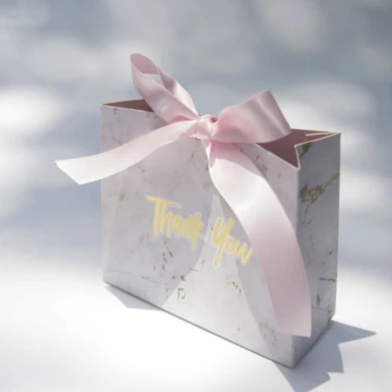 New Creative Mini Grey Marble Gift Bag Box for Party  Chocolate Boxes Package Wedding Favours Candy Boxes for Wedding for Thanksgiving Day