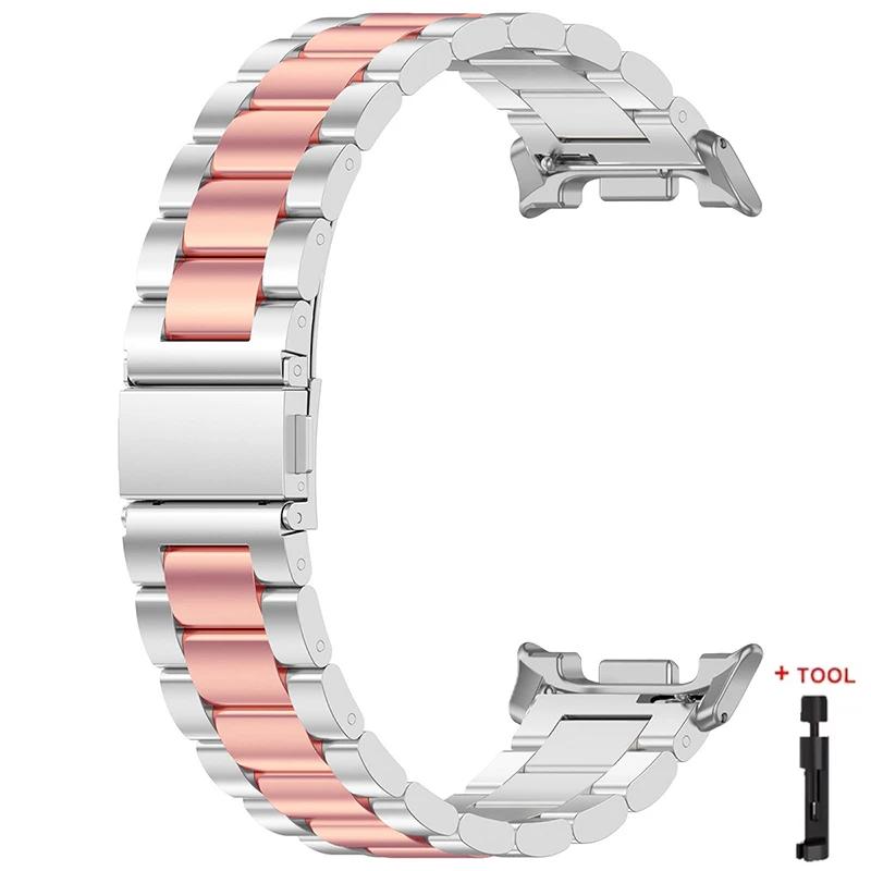 Ремешок из нержавеющей стали для Samsung Galaxy Watch 8/Classic 8 40 мм 44 мм Ремешок для Watch Ultra 2 Ремешок для Galaxy Watch 7 Ultra