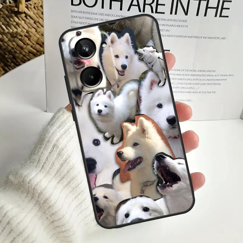 Samoyed Puppy For Realme 12 Pro Plus 11 10 9 C67 C55 C53 C35 C33 C30 C25s C21Y C15 GT3 GT5 GT Neo 5 Case