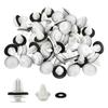 BOJIDO Retainer Clips, Door Trim, Rivets, Automotive Interior Clips, Car Upholstery, Car Interior, Replacement, Universal, Set of 50, Plastic (White)