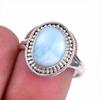 Natural Republic Larimar Gemstone 925 Sterling Silver Jewelry Ring Size 8.5 B3J18