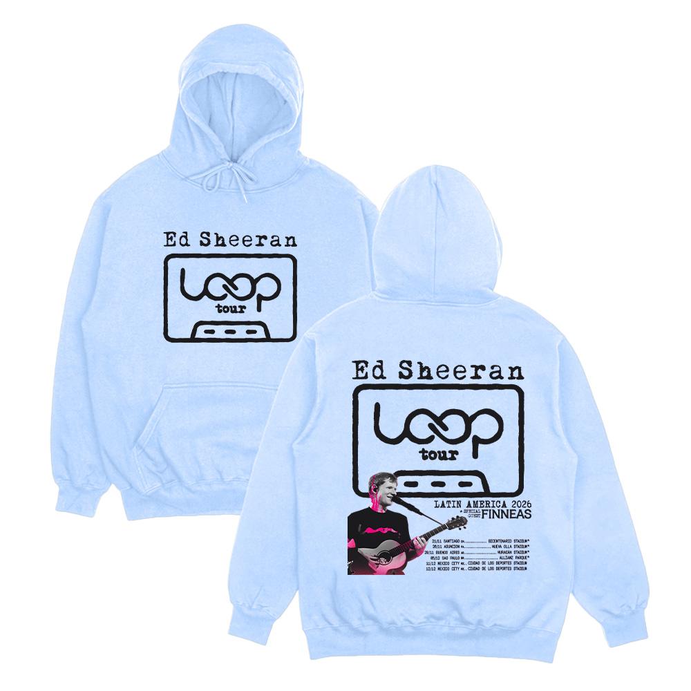 Ed Sheeran Loop Tour LATIN AMERICA 2026 Hoodies Graphic Sweatshirts Men Fashion Women Casual Clothing Fall Streetwear