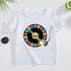 3T~9T Roll Band Gun N Roses Children's T-shirt Men's and Women's Pop Music Short Sleeve Top Children's Casual Wear