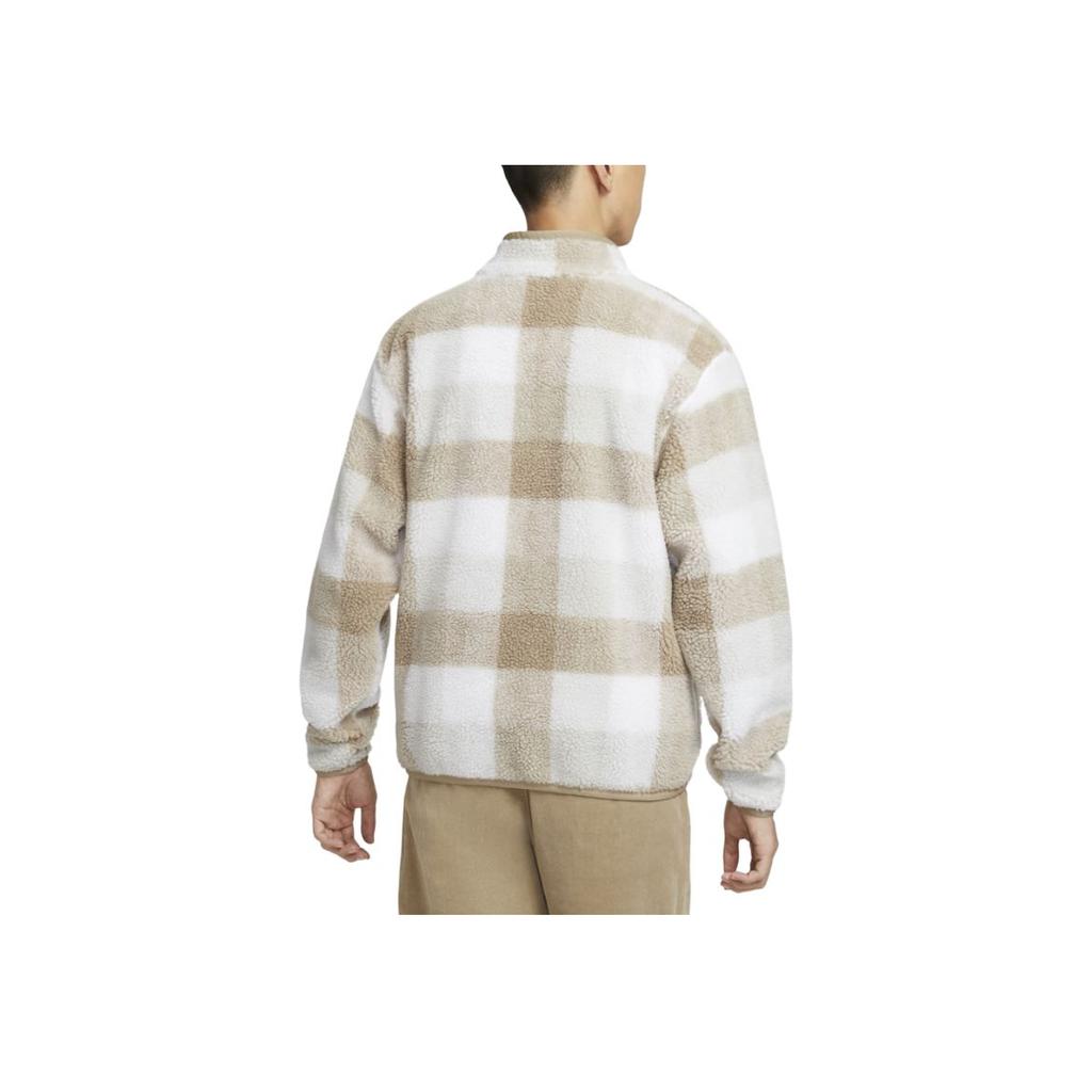 Nike Удобная мягкая флисовая куртка с воротником-стойкой Мужские куртки Khaki Sail-White Light-Bone FZ0898-247