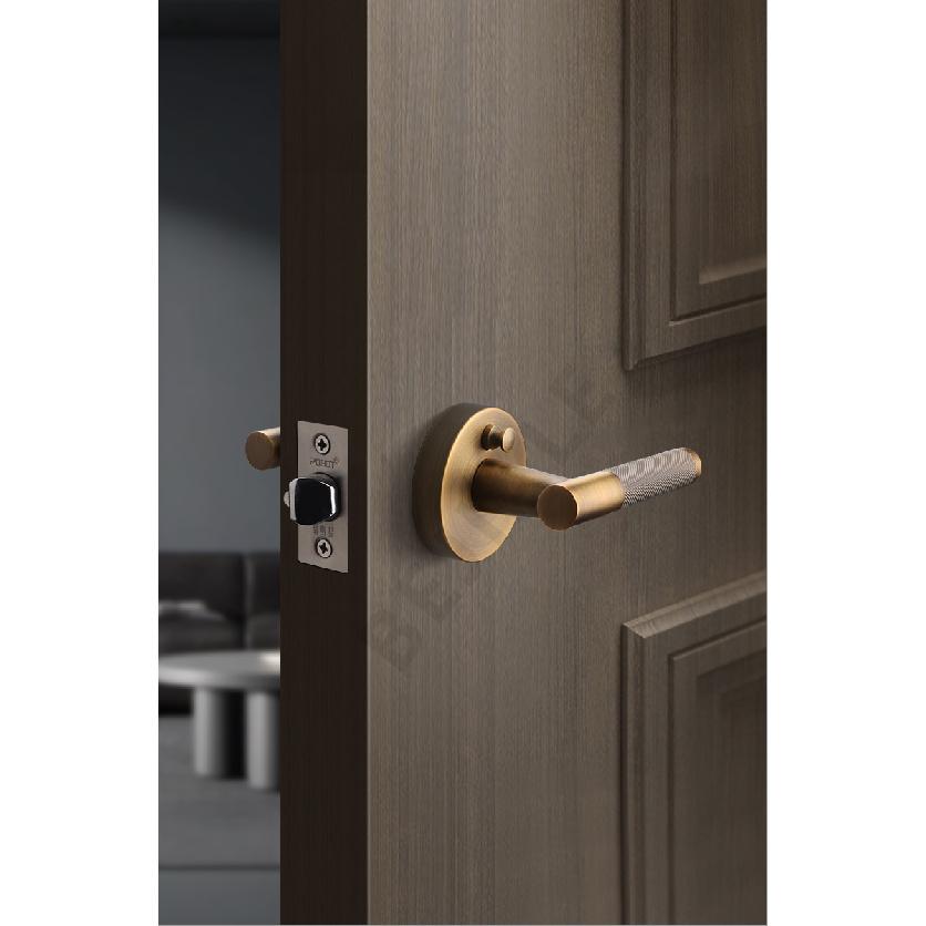American Simple Black Bathroom Lock Bathroom Home Interior Bathroom Door Handle Wooden Door Lock Knurled Privacy Lock Thread Lock3