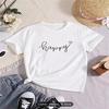 Summer Round Neck Printed Top Fashionable Casual Cute Short Sleeved Women's Pure Cotton T-shirts
