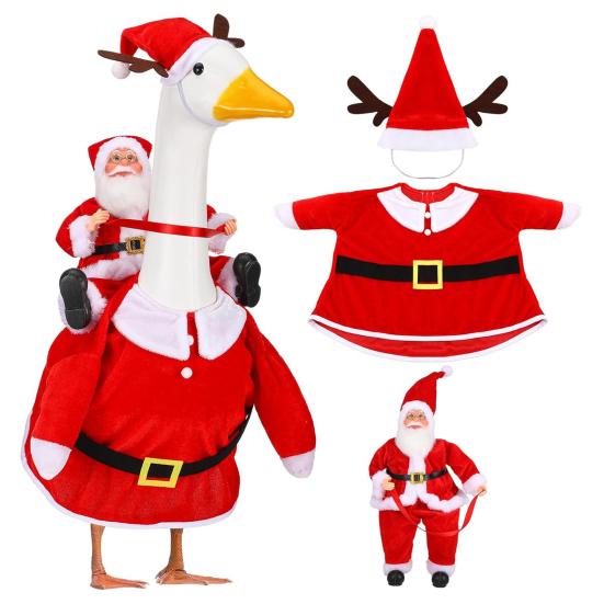 Наряды Гусыни Миссис Клаус для 23-дюймовых цементных или пластиковых