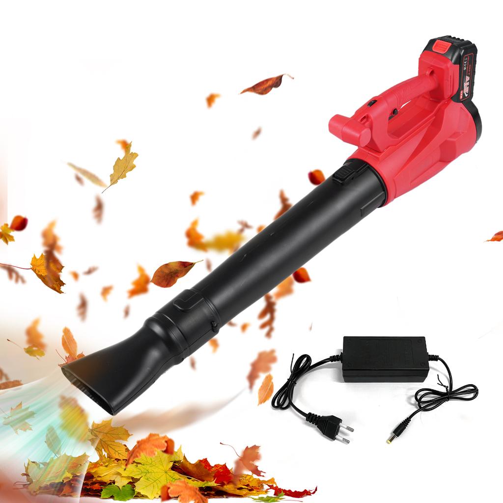 Воздуходувка для листьев 21 В, электрическая воздуходувка для листьев, аккумуляторы 4,0 Ач и зарядное устройство в комплекте, 6 скоростных режимов, легкая, модель L