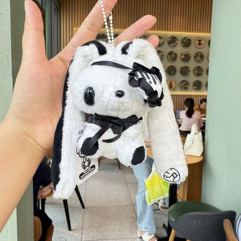 anime Bunny gloomy bear Hanyo Usagi Plush toy Pendant Long Rabbit girly Rabbit Doll Stuffed Toy Heart Eyepatch bag Charm