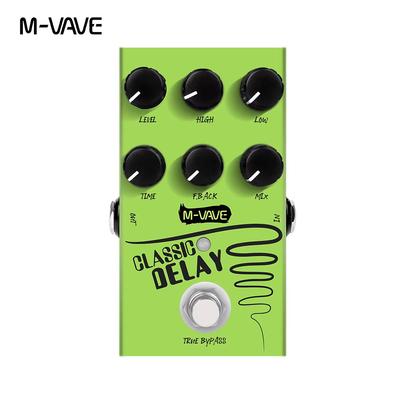Педаль эффектов для гитары M-vave Classic Delay | Чисто аналоговая схема, задержка 600 мс, True Bypass для живых выступлений/студийных выступлений/записи