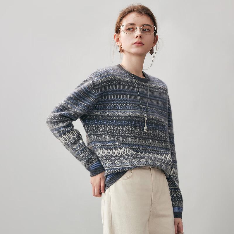 Женский джемпер Commomboca 2025 Осень/Зима в стиле Fair Isle из кашемира
