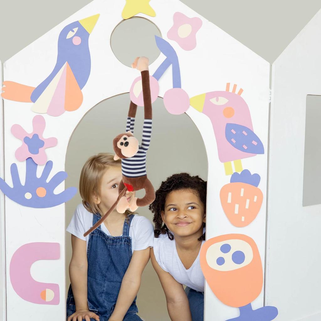 COHEALI Gibbon Animal Curtain Tieback, Animal Toy, Animal Curtain, Curtain Holder, Toy Monkey Plush Toy