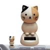 Украшение для автомобиля Солнечная мультяшная кошка игрушка Украшения на приборную панель Качающаяся кошка Автомобильные украшения Маленький гаджет Декор Аксессуары для интерьера автомобиля
