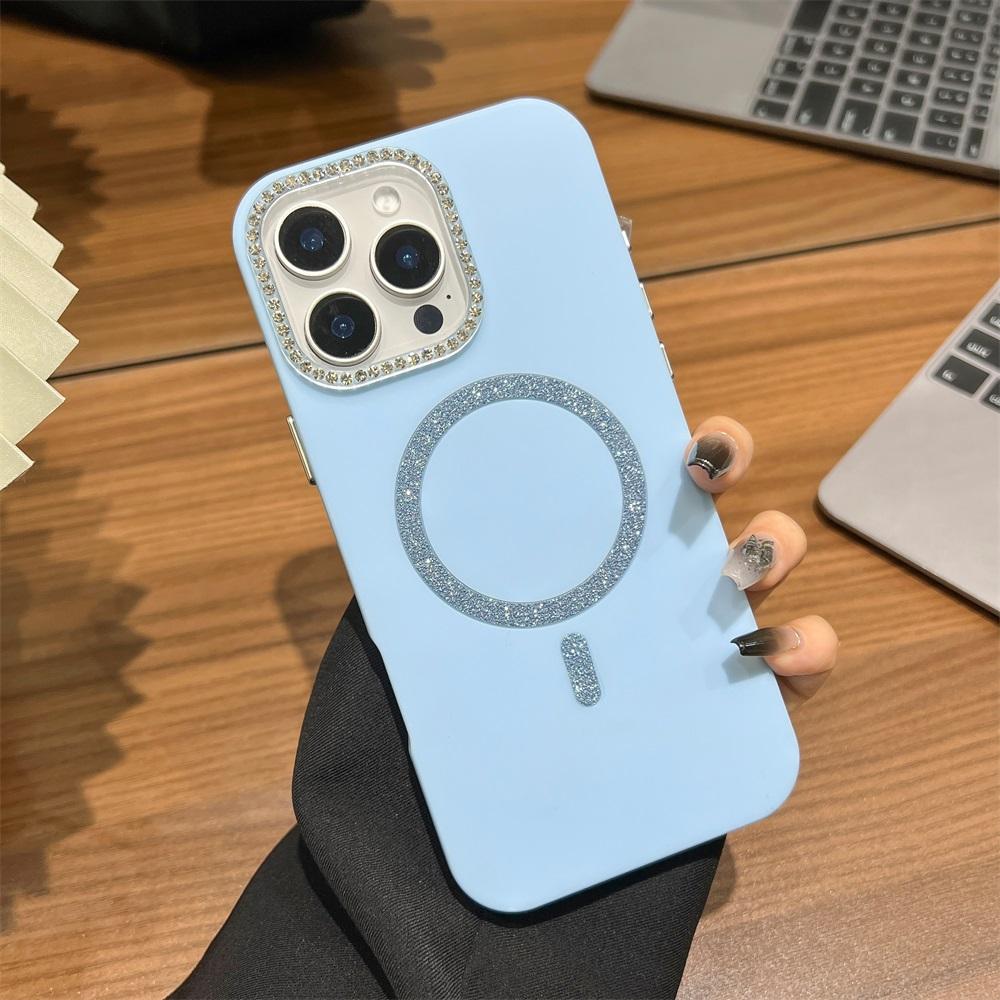 Магнитный чехол для телефона для iPhone 11 12 14 16 Pro 16 15 14 13 12 Pro Max 13 14 15 16 Высококачественный сверкающий противоударный чехол
