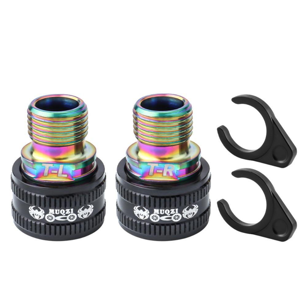 1 Pair Stainless Steel Bike Pedal Axle Extenders Bike Pedals Adapters Spacers Mountain Bike Pedal