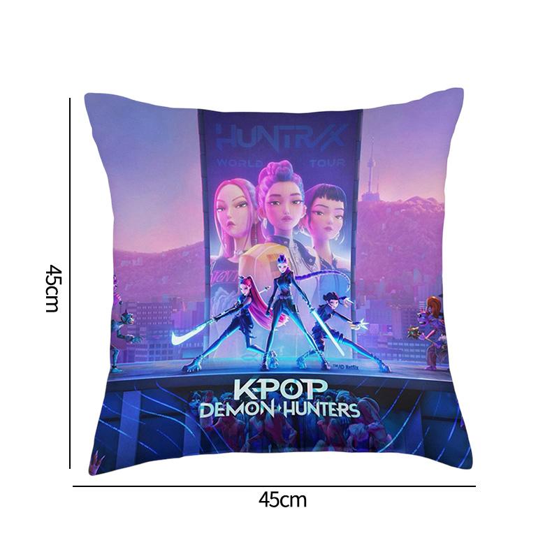 K-Pop Demon Hunter Pillow Cover Anime Movie Pillow Case Sofa Pillow Cushion Cover Christmas Decorations Home Supplies