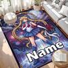 Custom Name Personalized Sailor Moon Print Carpet, Versatile Home Decor Rug, for Playroom, Apartment, Balcony, Entryway, Hallway Gift