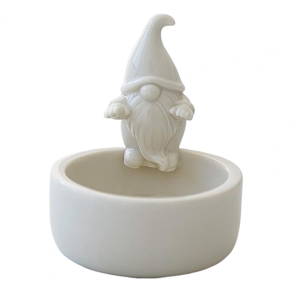 Angel Candle Holder Home Decor Candle Holder Spooky Halloween Ceramic Candle Holder Set with Ghost Gnome Figures