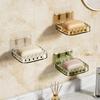 Wall-mounted Soap Box with Removable Drainage Tray Strong Load-bearing Self Adhesive Easy To Install Soap Dish Rack