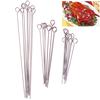 10Pcs Stainless Steel Bbq Needle Practical Meat Goose Round Roast Skewers Stick