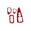 Red Carbon Fiber Car Inner Door Window Lift Panel Cover For Corvette C6 2005-13