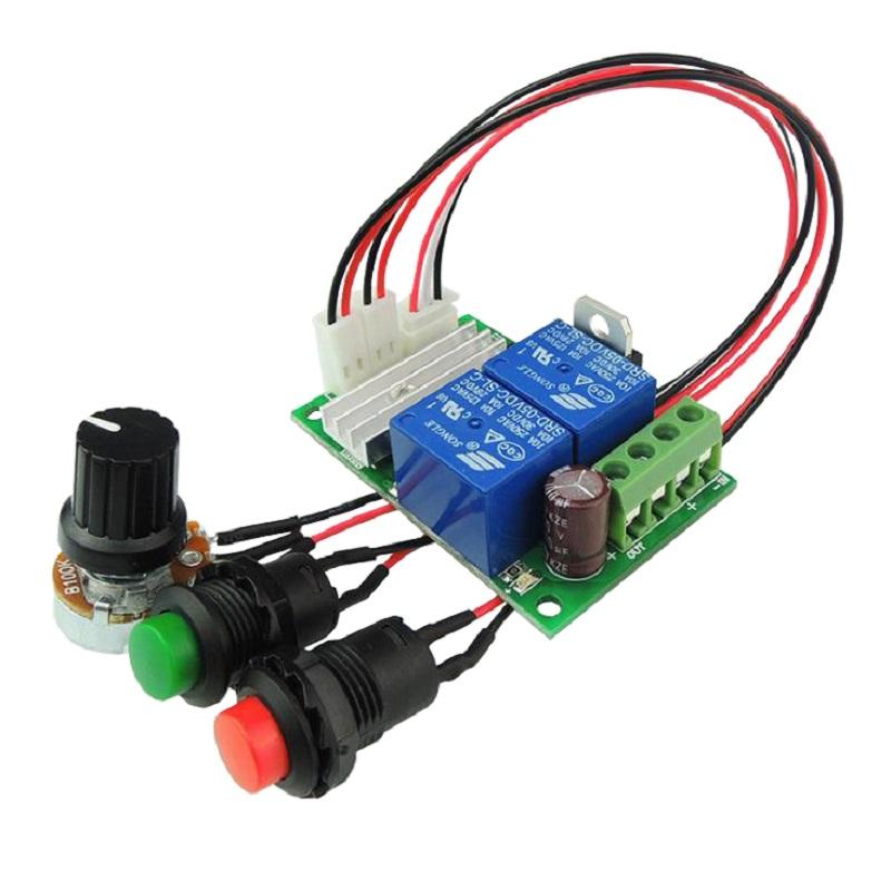 Регулятор скорости двигателя постоянного тока DC 6V 12V 24V ШИМ-контроллер Переключатель вперед и назад Контроллер двигателя Регулируемая скорость