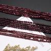 Natural Stone Beads Garnet Round Faceted Beads Charms For Jewelry Making DIY Necklace Bracelet Earrings Accessory
