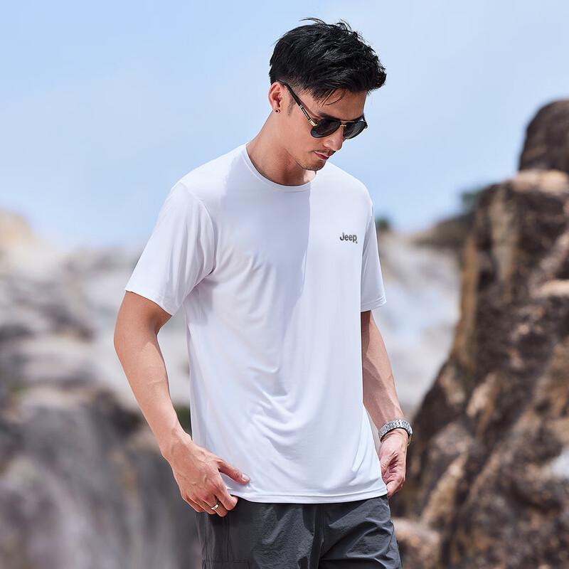 JEEP Men's Ice-Feel Breathable Short Sleeve T-Shirt