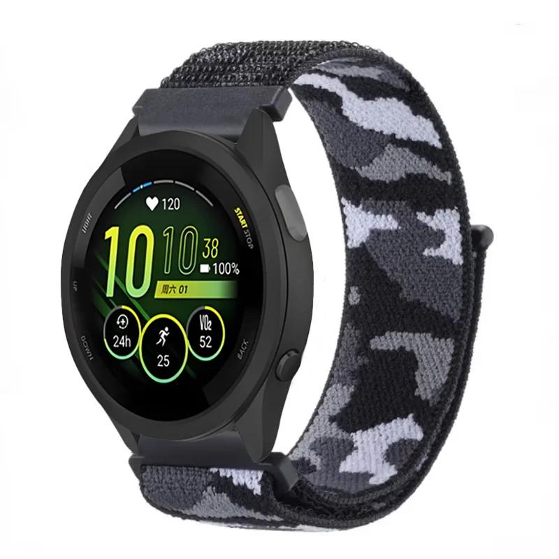 Плетеный нейлоновый ремешок-петля 20 мм 22 мм для Garmin Forerunner 165 55 965 265 255 955 Venu 3 Браслет Garmin Active/Vivoactive 5