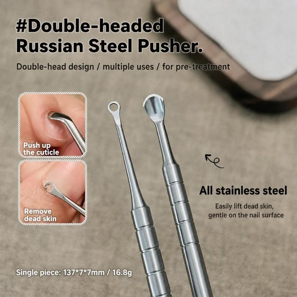 Stainless Steel Cuticle Pusher Remover Pre-Processing Nail Care Tool Nail Art Salon