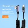Charging Cable with Digital Display 480Mbps Data Transfer Universal Type-C 90-Degree Elbow