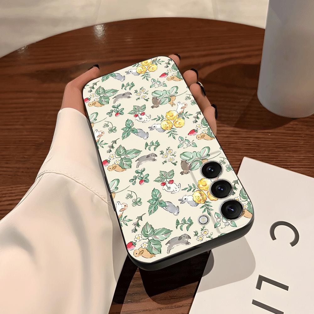 Мультяшный Цветочный Животный Чехол для Samsung Galaxy S25 S23 Note 20 8 9 10 S10 S9 S24 Plus S26 S21 FE S20 Ultra Funda Чехол для Телефона