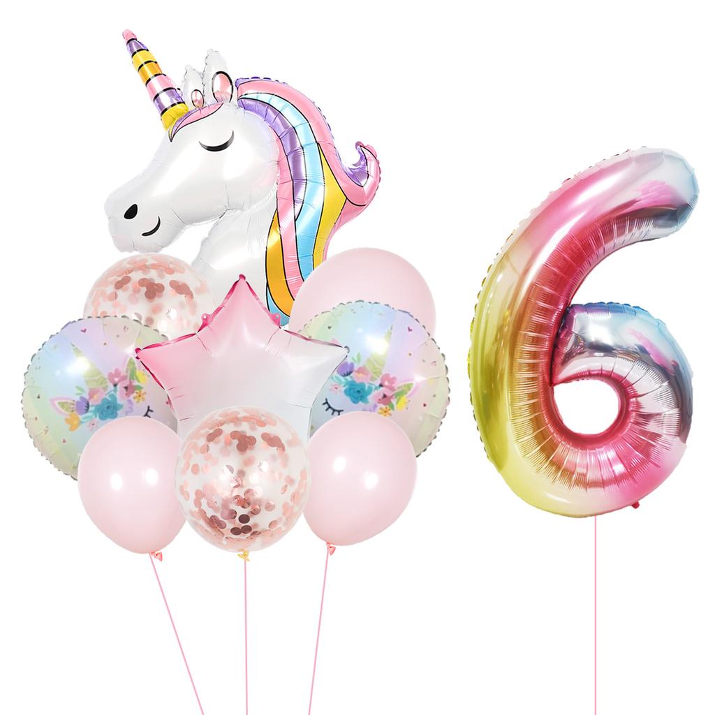 Воздушные шары в форме единорога и радуги на день рождения для принцессы, розовые, довольно гигантские, суперформы, для девочек и мальчиков, товары для вечеринок