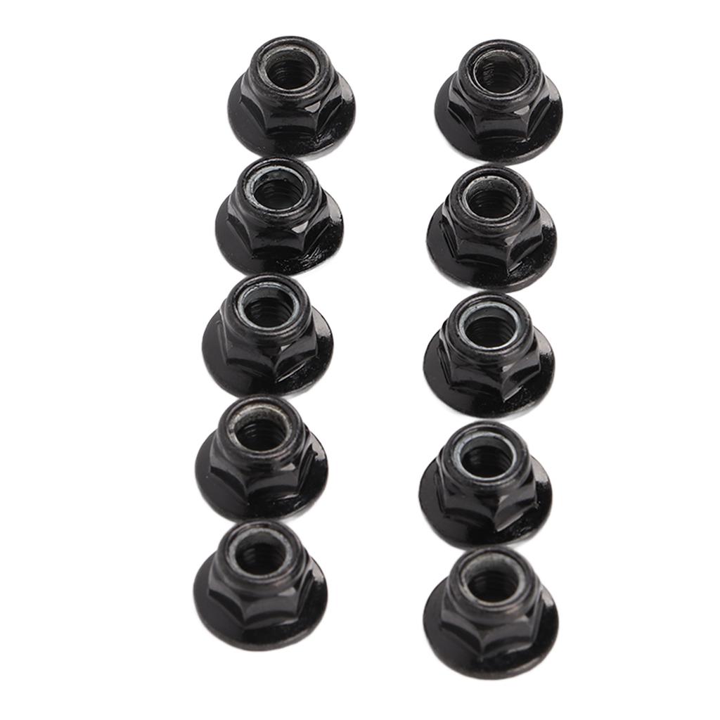10 Pcs Lock Tire Nut Corrosion Resistant RC Model Car M5 Flange Nut Lock Tire NutBlack