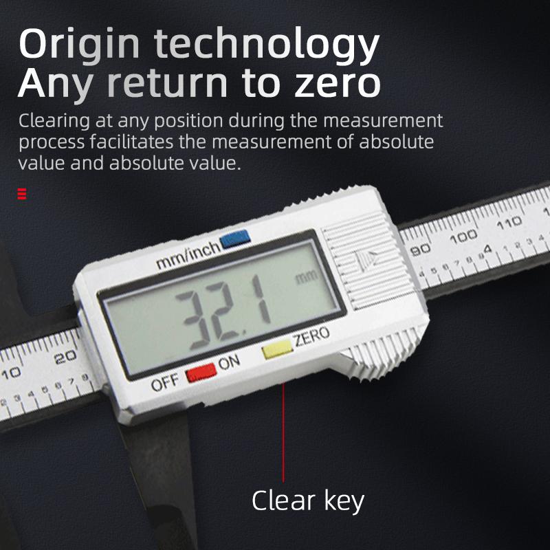 Цифровой штангенциркуль Электронные пластиковые штангенциркули Нониус Измерительные инструменты Столярный инструмент Линейка Пахометр с большим экраном Цифровой калибр