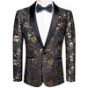 Men's Floral Dress Suit Luxury Embroidered Wedding Blazer Dinner Tuxedo Jacket