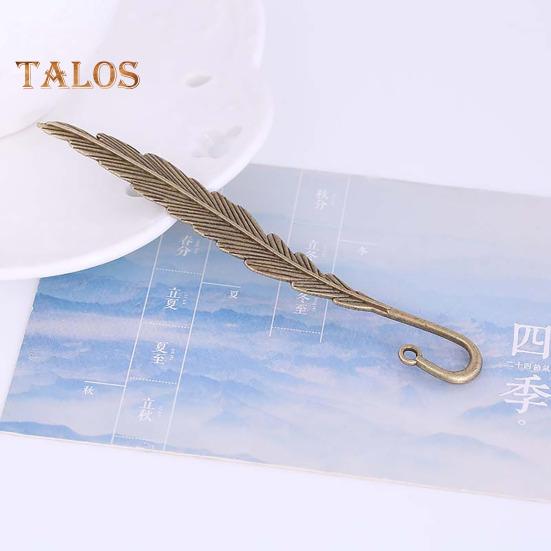 2Pcs Feather Bookmark Metal Book Mark Page Reading DIY Gifts Stationery for Home Study School Office