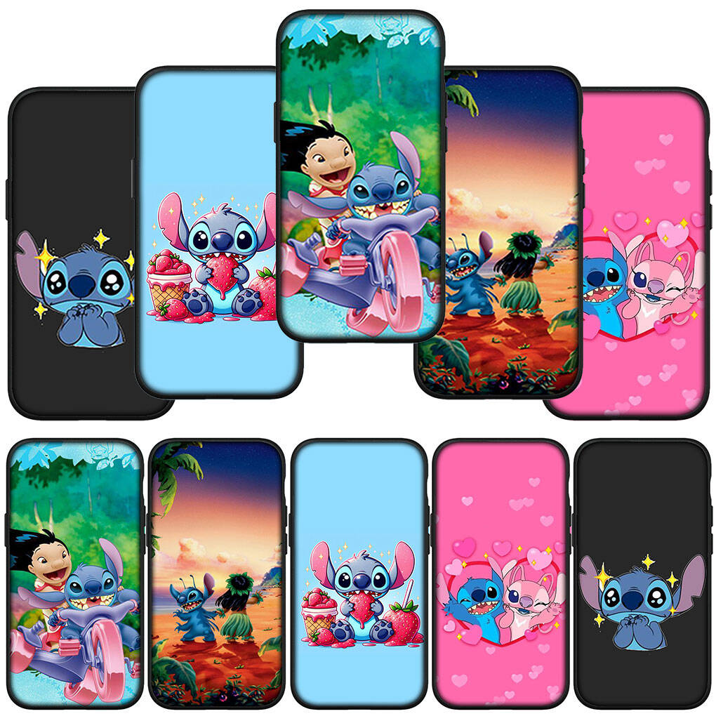 Phone Case for iPhone 17 16 15 Plus X XR Huawei P30 P20 Lite Redmi Note 14 12 11 13 Pro Max OPPO A60 A80 A40 A18 A38 Cartoon Lilo Luxury Stitch Cover