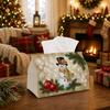 1pc Snowman Tissue Box Cover - Foldable Christmas Toilet Paper Holder Cover with Snowman, Durable Suitable for for -Room Decor, Winter Holiday Storage