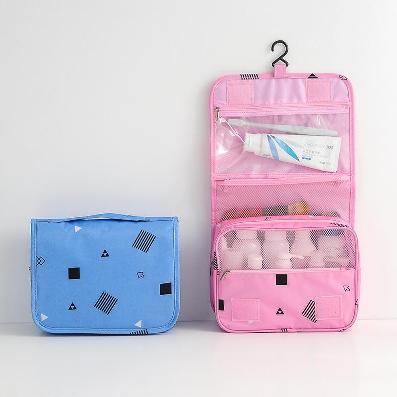 Korean Version Large Capacity Fashion Cosmetic Bags & Cases Waterproof Polyester Makeup Toiletries Organizer Zipper for Travel