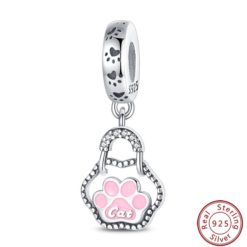 Милая серия «Кошка и собака» Медные шармы «Луна», «Бабочка», «Отпечаток лапы» 3 мм Сделай сам Изготовление изящных ювелирных изделий Подарки