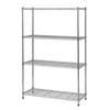 VECELO Steel Storage 4 90cm Wide X 35cm Deep X 137cm 50kg Weight Capacity Per Metal Kitchen Commercial Living Kitchen Chrome Rack, Shelves, High,