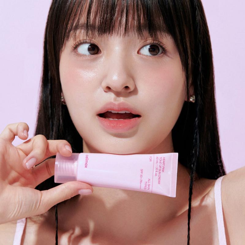 CELIMAX Солнцезащитный крем Heart Pink Tone Up SPF 50+ PA++++ 40 мл