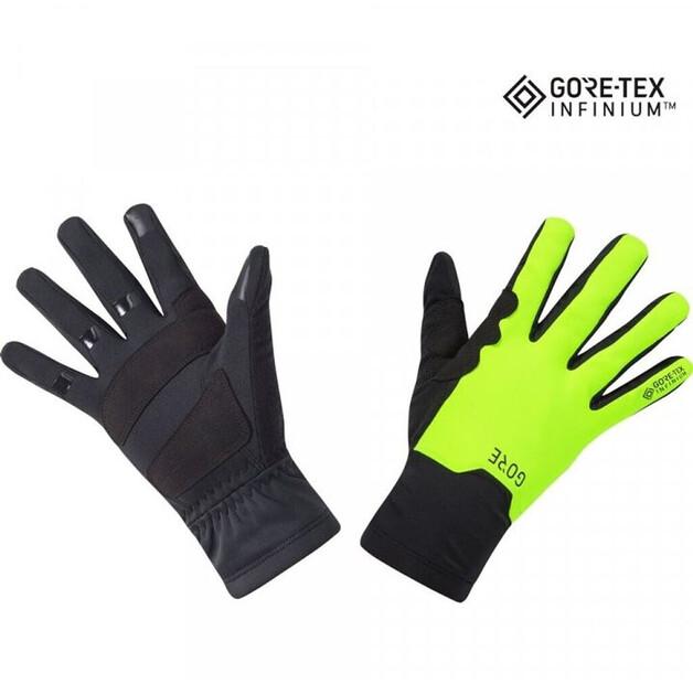 Велосипедные перчатки Gore M Gore-Tex Infinium (черный/желтый)